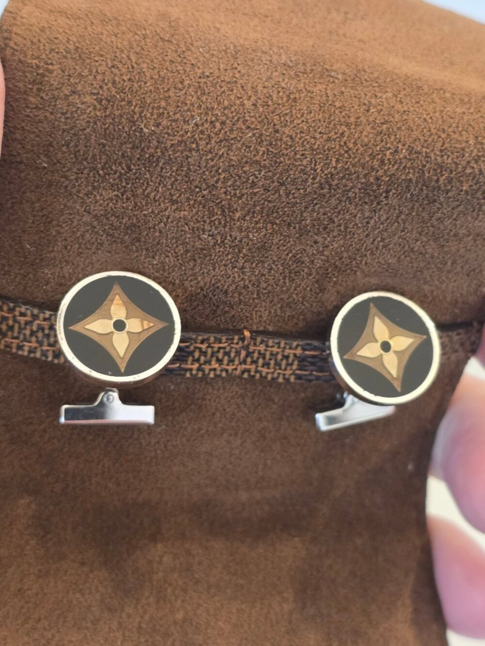 RARE Vintage Louis Vuitton Sterling Silver Cufflinks – Mint Condition